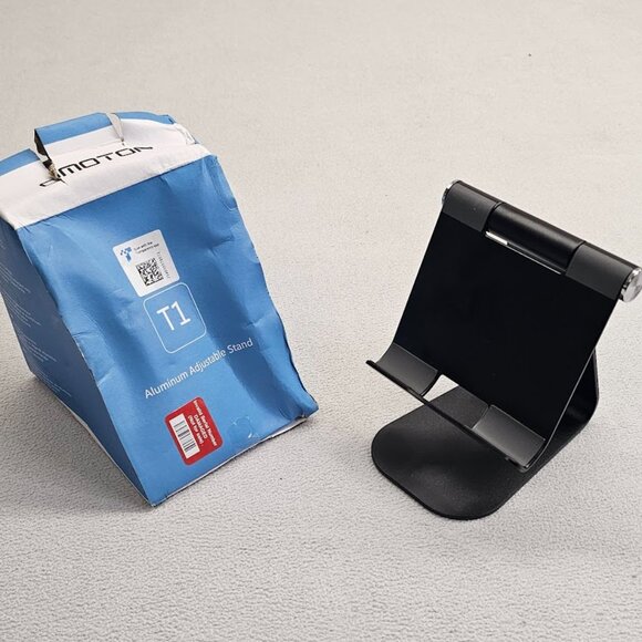 Omoton Tablet Stand All Aluminum Adjustable Very Sturdy in Black NIDB - Picture 1 of 4